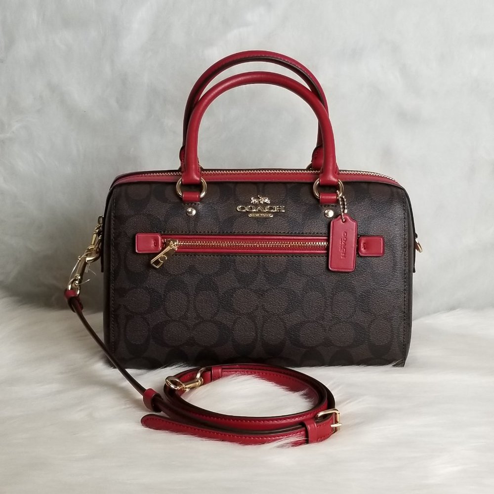 COACH ROWAN SATCHEL IN SIGNATURE CANVAS